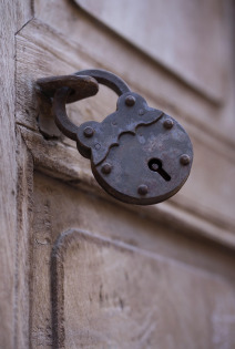 cybersecurity padlock neon